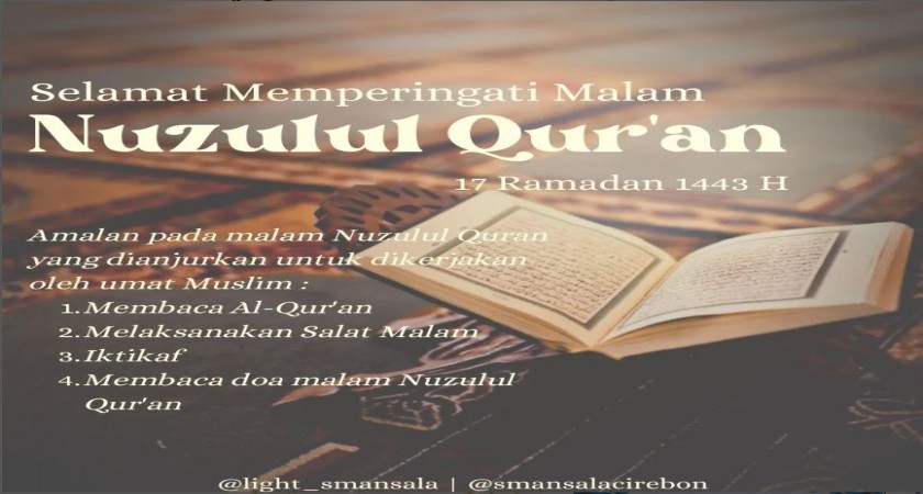 Selamat Memperingati Malam Nuzulul Quran 17 Ramadan 1443 H Sma